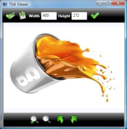 TGA viewer - Interface
